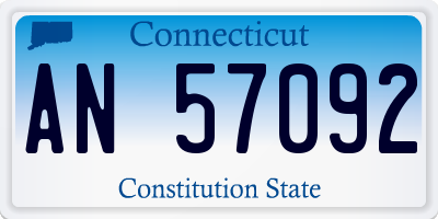 CT license plate AN57092