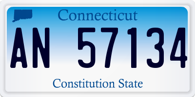 CT license plate AN57134