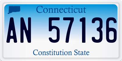 CT license plate AN57136