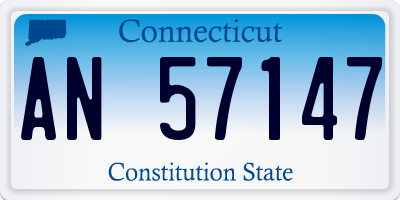 CT license plate AN57147