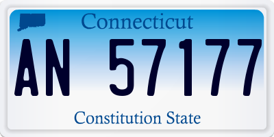 CT license plate AN57177