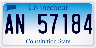 CT license plate AN57184