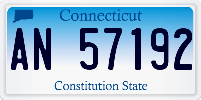 CT license plate AN57192