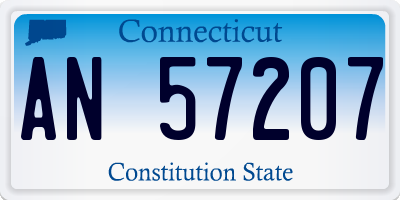 CT license plate AN57207