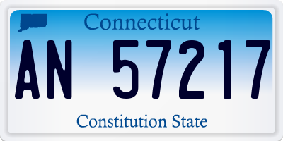 CT license plate AN57217