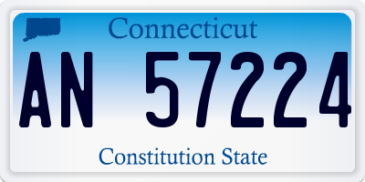 CT license plate AN57224