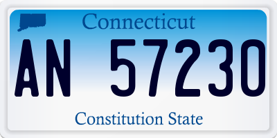CT license plate AN57230