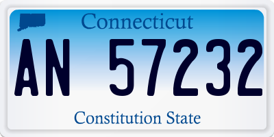 CT license plate AN57232