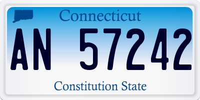 CT license plate AN57242