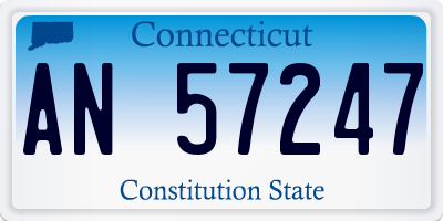 CT license plate AN57247