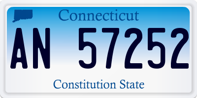 CT license plate AN57252