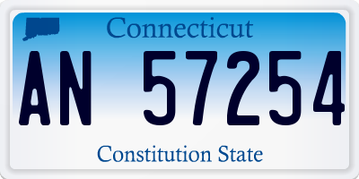 CT license plate AN57254
