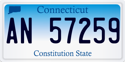 CT license plate AN57259
