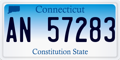 CT license plate AN57283