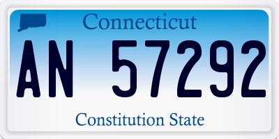 CT license plate AN57292