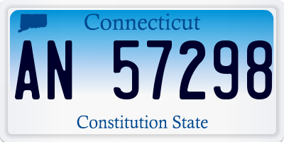 CT license plate AN57298