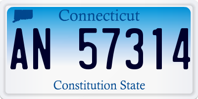 CT license plate AN57314
