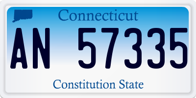 CT license plate AN57335