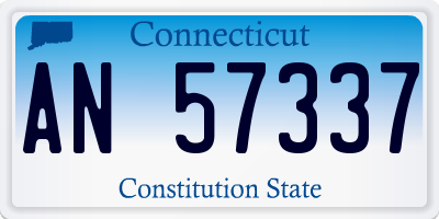 CT license plate AN57337