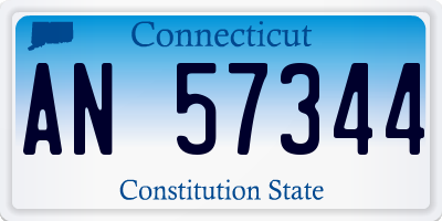 CT license plate AN57344