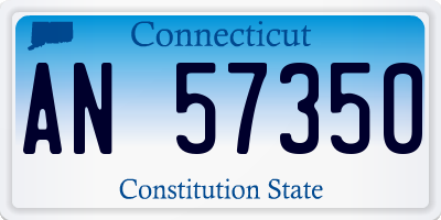 CT license plate AN57350