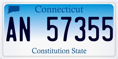 CT license plate AN57355