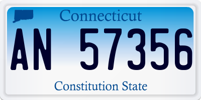 CT license plate AN57356