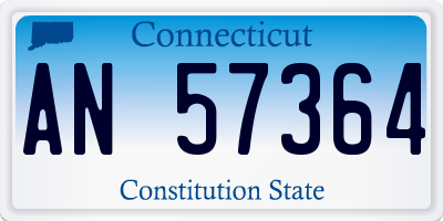 CT license plate AN57364
