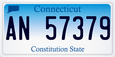 CT license plate AN57379