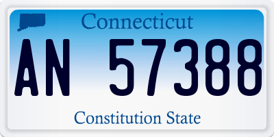 CT license plate AN57388