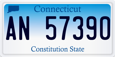CT license plate AN57390