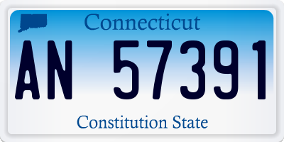 CT license plate AN57391