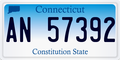 CT license plate AN57392
