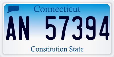 CT license plate AN57394