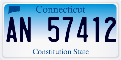 CT license plate AN57412