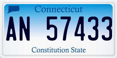 CT license plate AN57433