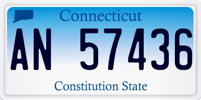 CT license plate AN57436