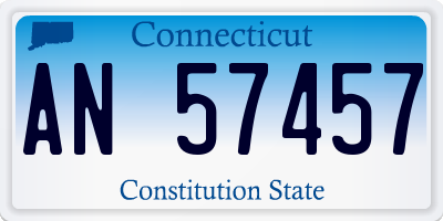 CT license plate AN57457
