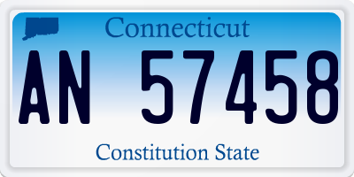 CT license plate AN57458