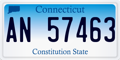 CT license plate AN57463