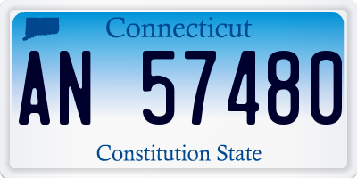 CT license plate AN57480