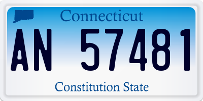 CT license plate AN57481