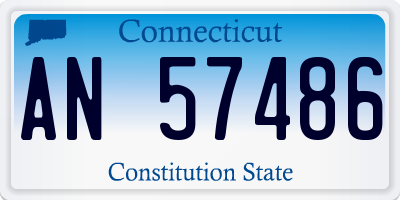 CT license plate AN57486