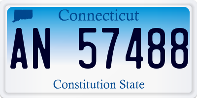 CT license plate AN57488
