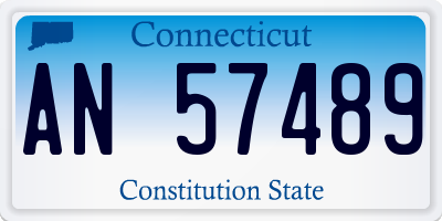 CT license plate AN57489