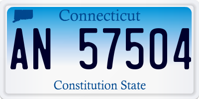 CT license plate AN57504