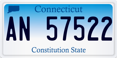 CT license plate AN57522