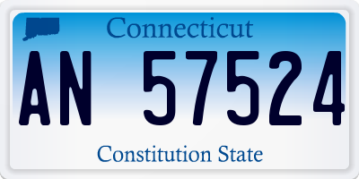 CT license plate AN57524