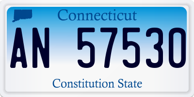 CT license plate AN57530