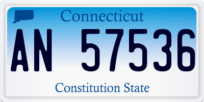 CT license plate AN57536